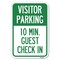 Signmission Reserved Parking Sign Visitor Parking 1 Heavy-Gauge Aluminum Sign, 12" x 18", A-1218-23018 A-1218-23018 - alternate 1